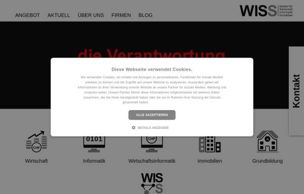 Vorschau von www.wiss.ch, Stiftung Wirtschaftsinformatikschule Schweiz WISS