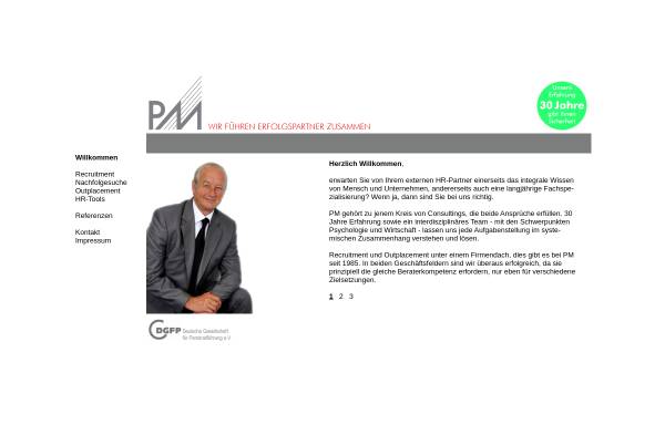 Vorschau von www.pm-personalberatung.de, PM Gesellschaft für Personalberatung und Managemententwicklung mbH