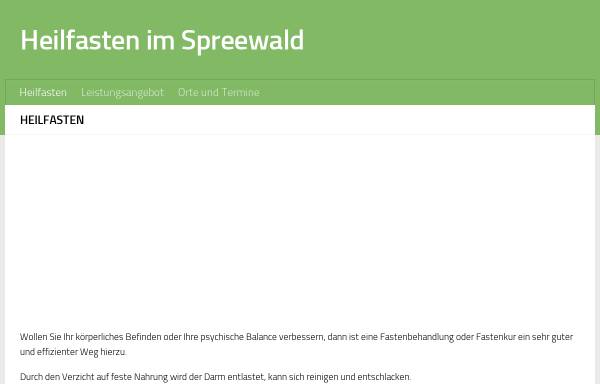 Vorschau von www.heilfasten-im-spreewald.de, Fastenwanderwoche im Spreewald (Dr. med. Knüpfer und Dr. med. Fromm)