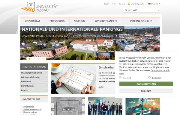 Vorschau von www.uni-passau.de, Universität Passau
