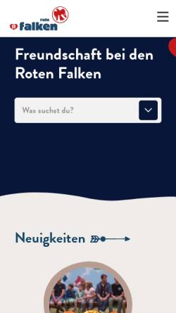 Vorschau der mobilen Webseite www.rotefalken.at, Rote Falken Österreich