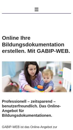 Vorschau der mobilen Webseite www.gabip.de, GaBi, Nina & Sebastian Held