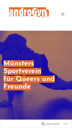 Vorschau der mobilen Webseite androgym.de, androGym-schwul-lesbischer Sportverein Münster e.V.
