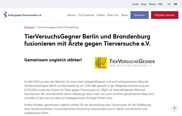 Vorschau von www.tierversuchsgegner-berlin-brandenburg.de, Tierversuchsgegner Berlin und Brandenburg e.V.