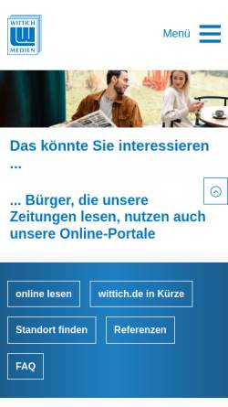 Vorschau der mobilen Webseite www.wittich.de, Obere Kyll - Nachrichten