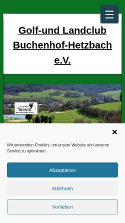 Vorschau der mobilen Webseite www.golfclub-buchenhof.de, Golf- und Landclub Buchenhof Hetzbach e.V.