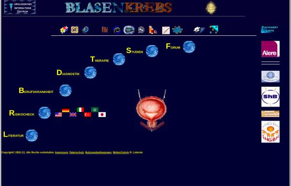 Vorschau von www.blasenkrebs.net, Informationszentrum Blasenkrebs
