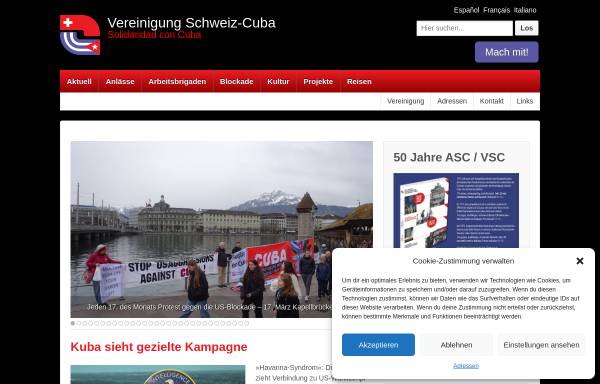 Vorschau von www.cuba-si.ch, Cuba Si - Vereinigung Schweiz-Cuba / Asociacón Suiza-Cuba