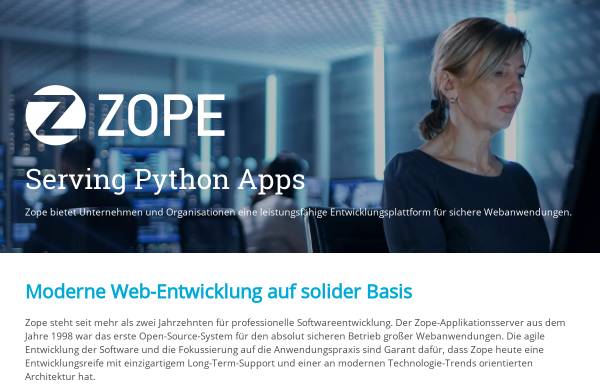 Vorschau von zope.de, Deutschsprachige Zope User Group