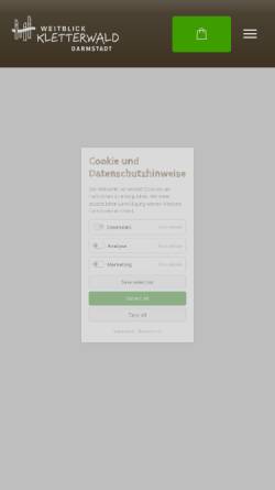 Vorschau der mobilen Webseite www.kletterwald-darmstadt.de, Kletterwald
