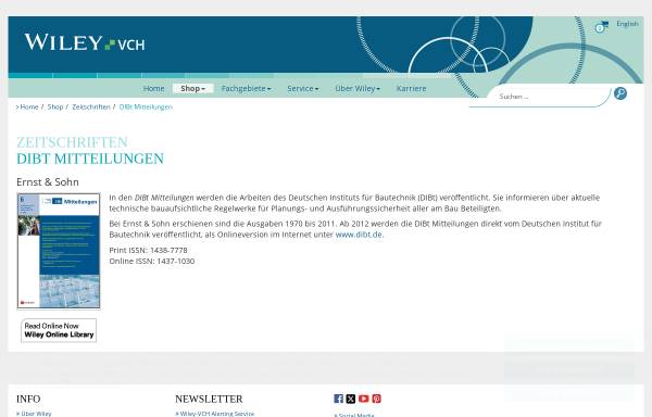 Vorschau von www.wiley-vch.de, DIBt Mitteilungen