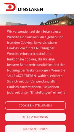 Vorschau der mobilen Webseite www.dinslaken.de, Dinslaken
