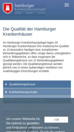 Vorschau der mobilen Webseite hamburger-krankenhausspiegel.de, Hamburger Krankenhausspiegel
