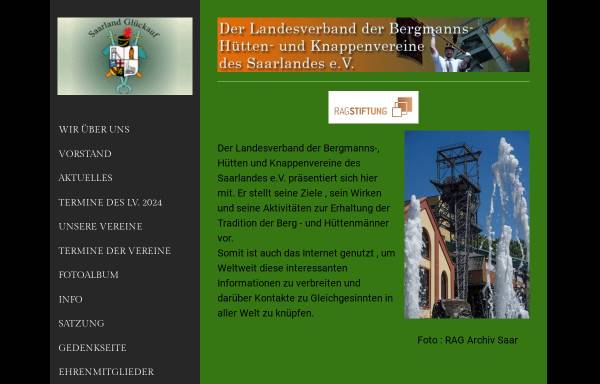 Vorschau von www.glueckauf-saarland.de, Landesverband der Bergmanns-, Hütten- und Knappenvereine e.V.