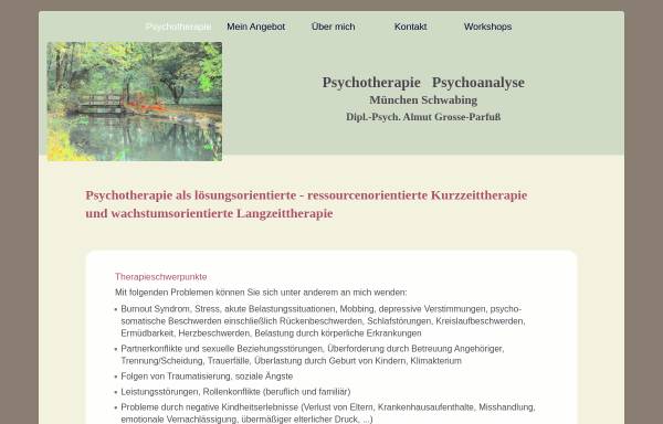 Vorschau von grosse-parfuss.de, Psychotherapeutische Praxis Almut Grosse-Parfuß