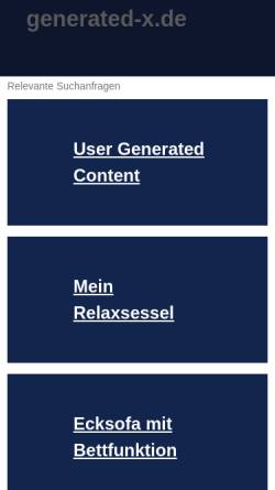 Vorschau der mobilen Webseite www.generated-x.de, Generated X