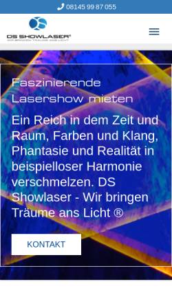 Vorschau der mobilen Webseite ds-lasershows.de, DS - Showlaser Inh. Siegfried Boes