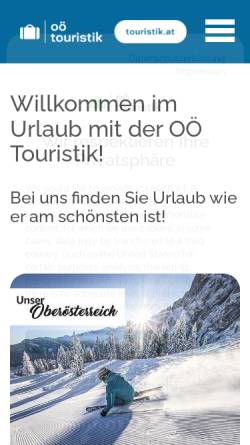 Vorschau der mobilen Webseite www.touristik.at, Oberösterreich Touristik Ges.m.b.H.