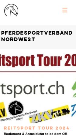 Vorschau der mobilen Webseite www.pnw.ch, Pferdesportverband Nordwest - PNW