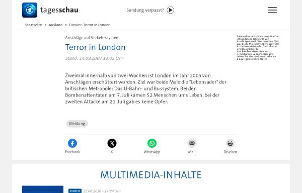 Vorschau von www.tagesschau.de, Tagesschau: Nach dem Angriff auf London