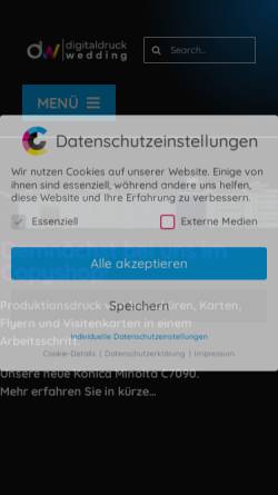 Vorschau der mobilen Webseite copyshop-wedding.de, Copyshop Peter Noack