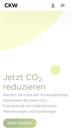 Vorschau der mobilen Webseite www.ckw.ch, Centralschweizerische Kraftwerke Luzern