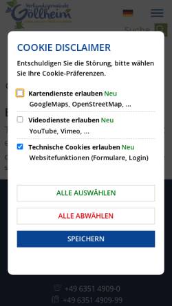 Vorschau der mobilen Webseite vg-goellheim.de, Ortsgemeinde Dreisen