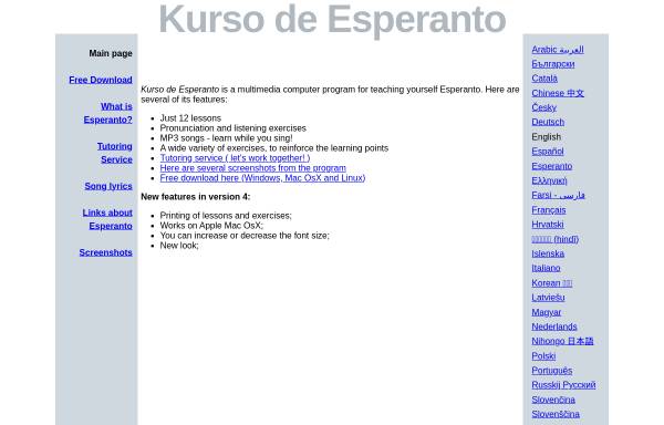 Vorschau von www.kurso.com.br, Kurso de Esperanto