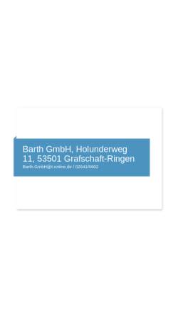 Vorschau der mobilen Webseite www.barth-gmbh.com, Bauunternehmen Barth GmbH