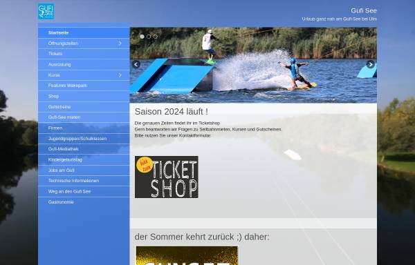 Vorschau von www.wasserski-gundelfingen.de, Wasserski- und Wakeboardseilbahn