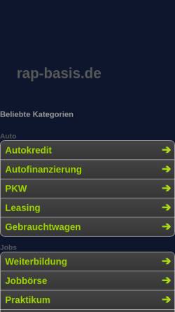 Vorschau der mobilen Webseite rap-basis.de, Rap - Basis