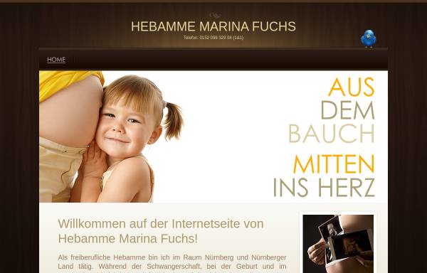 Vorschau von www.hebammemarinafuchs.de, Hebamme Marina Fuchs