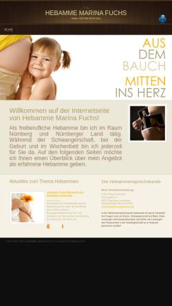 Vorschau der mobilen Webseite www.hebammemarinafuchs.de, Hebamme Marina Fuchs
