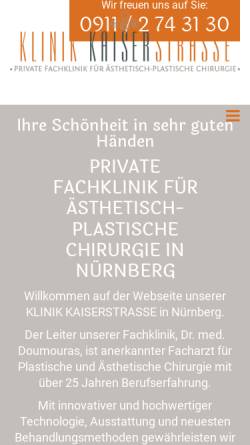 Vorschau der mobilen Webseite www.klinik-kaiserstrasse.de, Klinik Kaiserstrasse