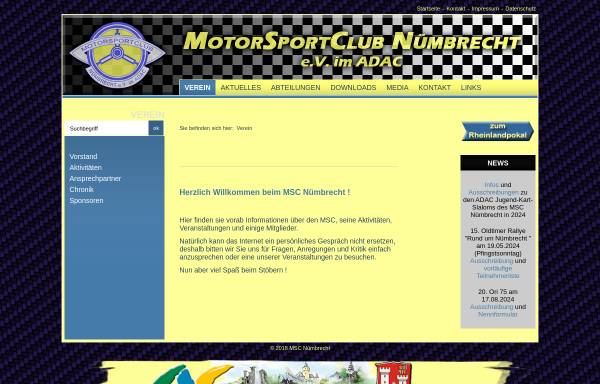 Vorschau von mscnuembrecht.de, Motorsportclub Nümbrecht e.V. im ADAC