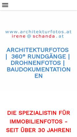 Vorschau der mobilen Webseite www.architekturfotos.at, Das Studio - Irene Schanda