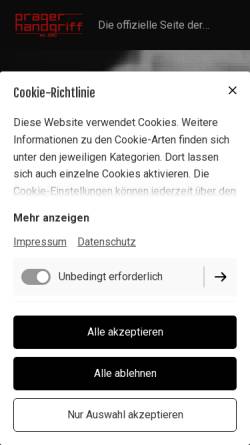 Vorschau der mobilen Webseite www.pragerhandgriff.de, Prager Handgriff