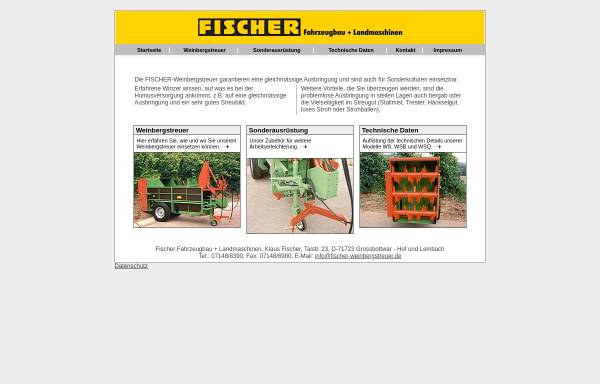 Vorschau von www.fischer-weinbergstreuer.de, Fahrzeugbau und Landmaschinen Fischer