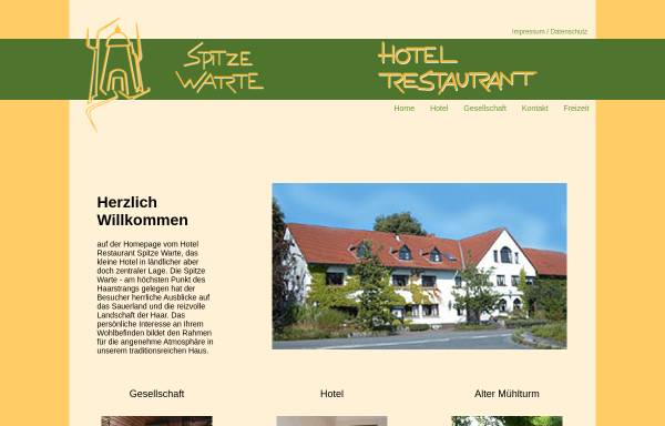 Vorschau von www.spitze-warte.de, Hotel - Restaurant Spitze Warte