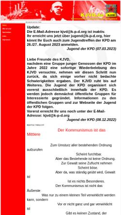 Vorschau der mobilen Webseite www.kjvd.de, Kommunistischer Jugendverband Deutschlands (KJVD)