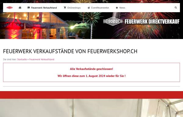 Vorschau von www.feuerwerksverkauf24.ch, Feuerwerkshop - Fachhandel