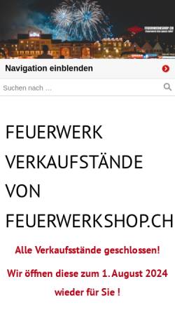 Vorschau der mobilen Webseite www.feuerwerksverkauf24.ch, Feuerwerkshop - Fachhandel
