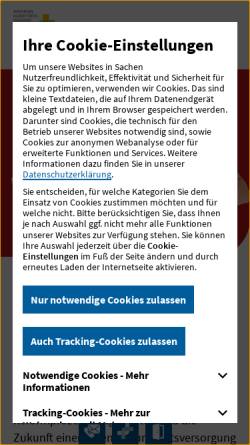 Vorschau der mobilen Webseite www.albertinen.de, Albertinen - Diakoniewerk e.V.
