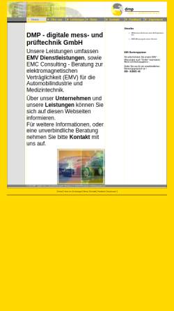 Vorschau der mobilen Webseite www.dmp-gmbh.com, DMP Digitale Mess- und Prüftechnik GmbH