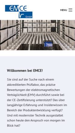Vorschau der mobilen Webseite www.emce-gmbh.de, EMCE GmbH