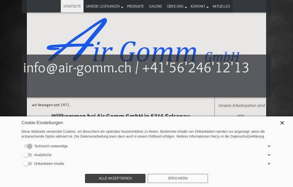 Vorschau von www.air-gomm.ch, Air-Gomm Förderbänder Erkan & Co