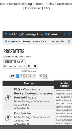 Vorschau der mobilen Webseite www.medizin-forum.de, Prostatitis