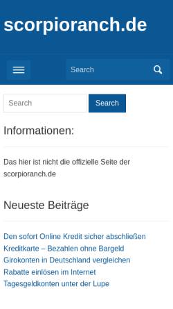 Vorschau der mobilen Webseite www.scorpioranch.de, Scorpio Ranch