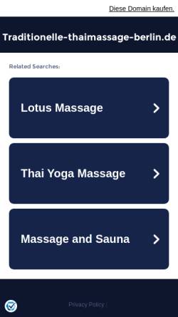 Vorschau der mobilen Webseite www.traditionelle-thaimassage-berlin.de, Traditionelle Thai Massage Berlin