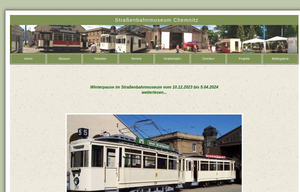 Vorschau von www.strassenbahn-chemnitz.de, Straßenbahnfreunde Chemnitz e.V.